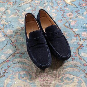 Jack Erwin blue suede Parker penny driving loafers 11